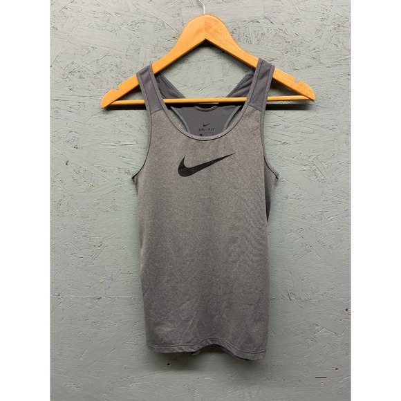 Nike‎ Women’s S Gray Racerback Dri-FIT Tank Lightweight Workout - Picture 1 of 7
